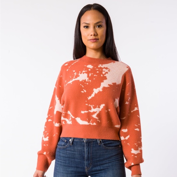 Kerisma Carrara Cropped Sweater, in Rust and Ecru - Picture 1 of 15